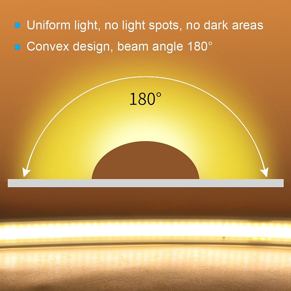 COB LED Strip Light with Power Plug, 288 LEDs/m Super Bright Flexible LED Ribbon, Waterproof CRI 90 Linear Lighting for Indoor and Outdoor Home Decor 2025 - $17.99 –P7