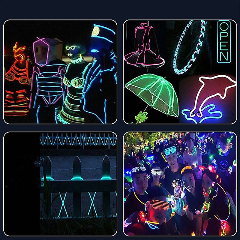 1M/2M/3M/5M LED EL Wire Stage Lights Glow Light Strip Flexible Neon for Party Christmas 2025 - $11.99 –P4