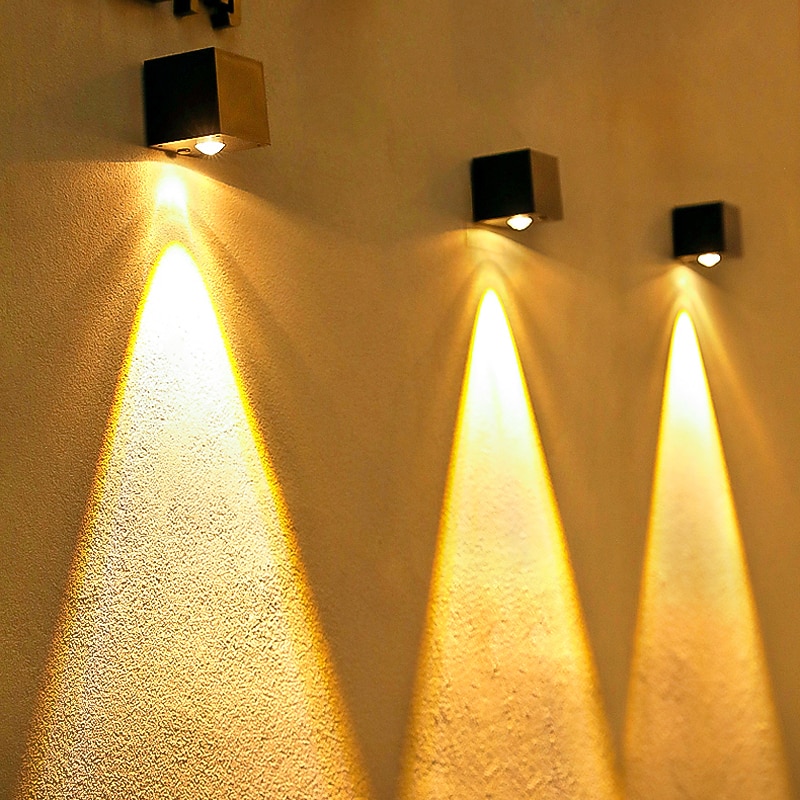 Luz solar de pared para patio exterior, lámpara de jardín impermeable, iluminación de valla de pared, luz de decoración para el hogar, balcón, terraza, luz de ambiente, luz de lavado de pared 2026 - $28.99 –P3