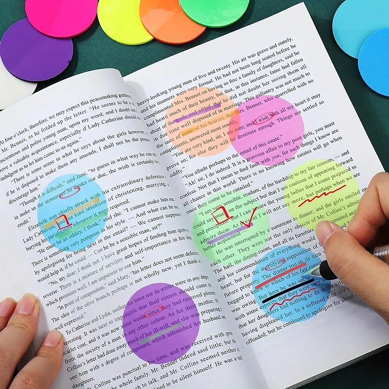 400pcs adesivi indice rotondo note appiccicose trasparenti titolo sbagliato note appiccicose convenienza all'ingrosso set di note appiccicose all'ingrosso del 2025 a $11.99 –P10