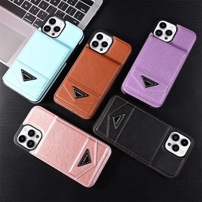 iPhone Leather Case Shockproof Cover 15 Pro Max 14 13 12 11 XS X 8