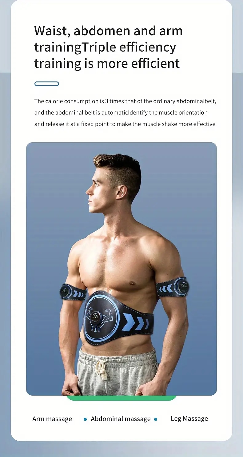 Abdominal Muscle Training Fitness Waist Belt For Fat Burning And Weight Loss Exercise Abdominal Trainer 2025 - $26.99 –P8