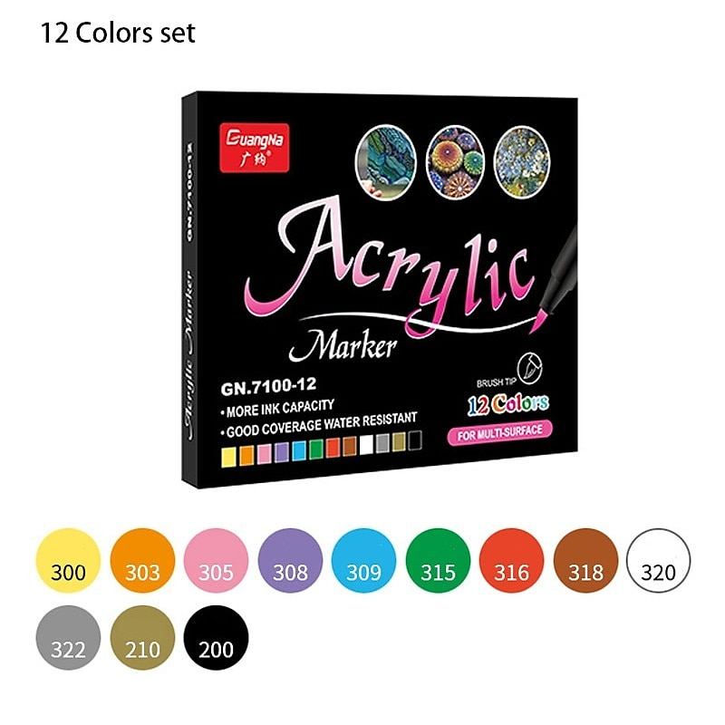 12 DOT Acrylic Paint Pens