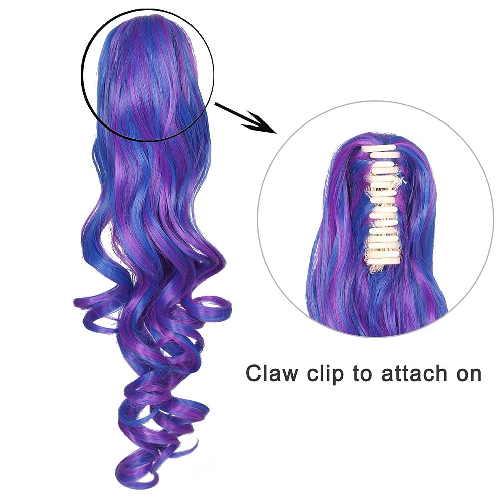 Color Ground Long Curly Cosplay Wig with 2 Ponytails Halloween Wigs 2025 - $37.99 –P14