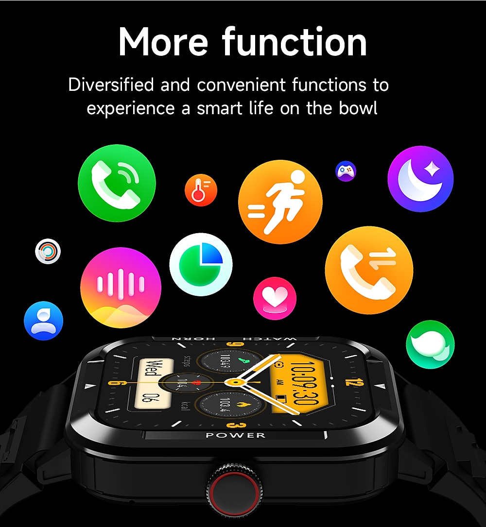 iMosi Blood Sugar Smart Watch 1.91 inch Smartwatch Fitness Running Watch Bluetooth Pedometer Call Reminder Activity Tracker Compatible with Android iOS Women Men Hands-Free Calls Waterproof 2025 - $41.99 –P14