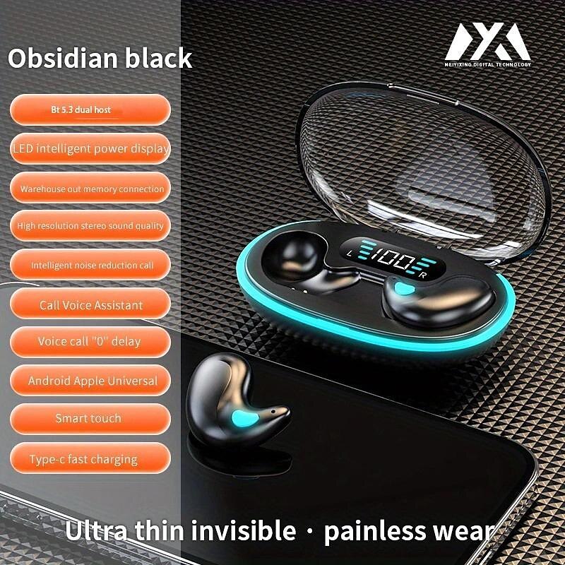 New Digital Display TWS Bluetooth Earphones Invisible Mini Sleep Wireless Bluetooth Earphones For Side Sleeping Dedicated Noise Cancelling Earphones 2025 - $20.99 –P7
