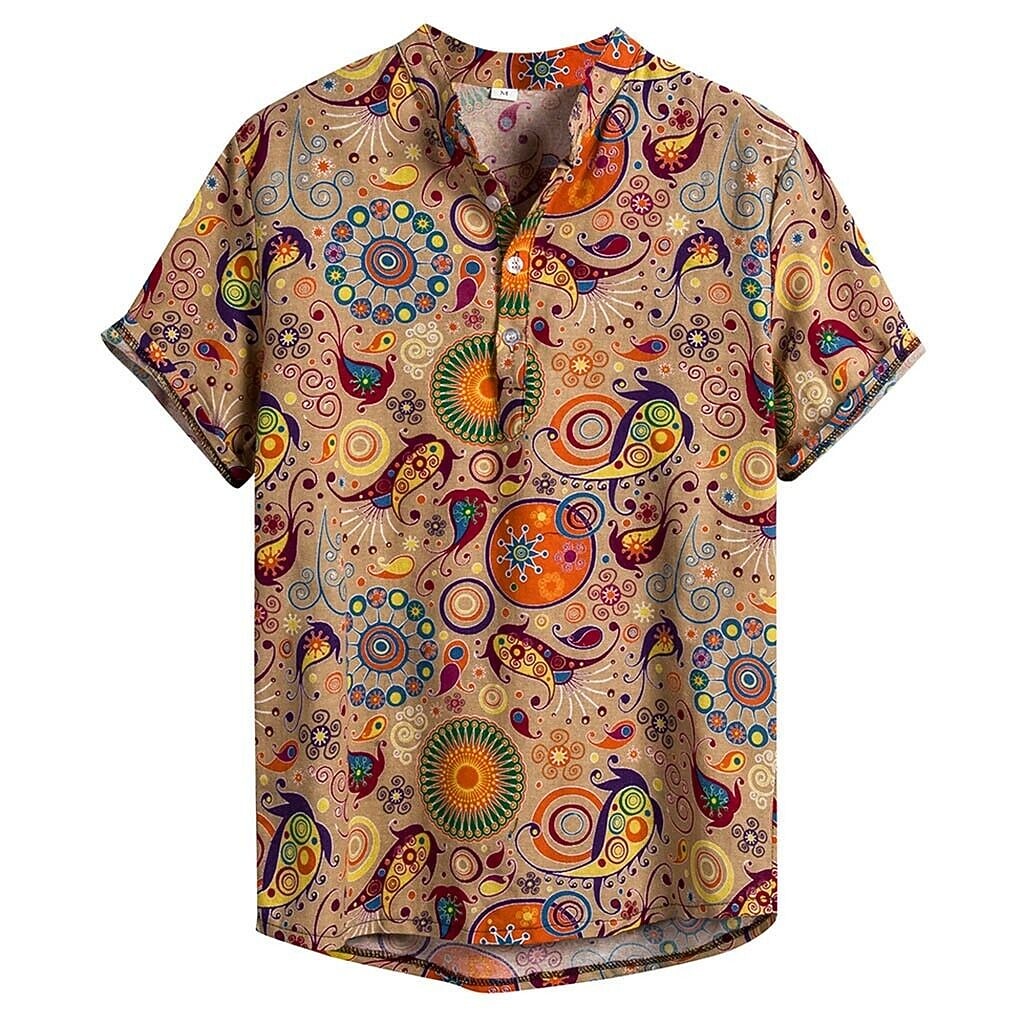 Classical Retro Vintage Blouse / Shirt Hippie Fancy Dress Men's Carnival Masquerade Party / Evening Casual Daily Pride Parade Adults' Shirt Summer 2026 - $23.99 –P1