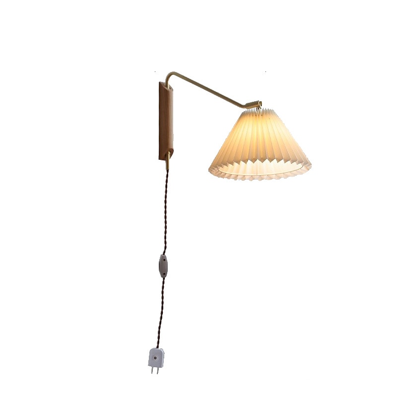 Lightinthebox Vintage Wall Lights with Plug Cable and Switch Wood Wall Lamp E27 Bedroom Bedside Lamps Adjustable Brass Holder Indoor Living Room Wall Wash Lights 110-240V 2025 - $99.99 –P5