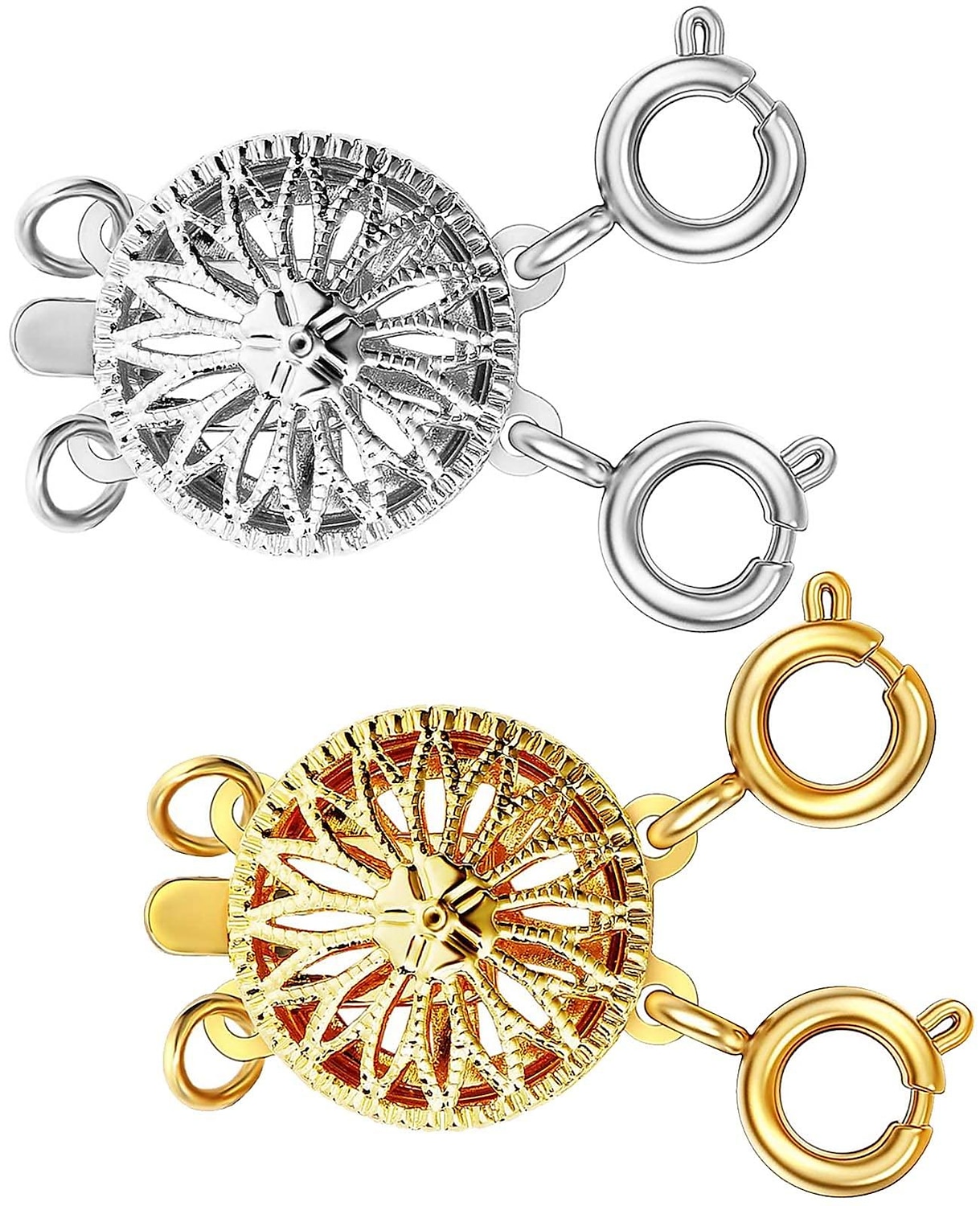 separatore di fermagli a strati per collana da donna 14k oro argento groviglio gioielli di sicurezza senza catenaccio di chiusura convertitore estensore della catena del 2025 a $9.49 –P1
