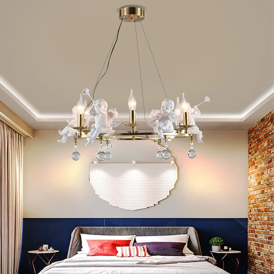 candelabro de vela de fazenda anjo 3/6-luz 55/70 cm para sala de estar, luminária de teto pingente industrial rústica, luminária de teto vintage para quarto corredor cozinha sala de jantar foyer de 2026 por $575.89 –P14