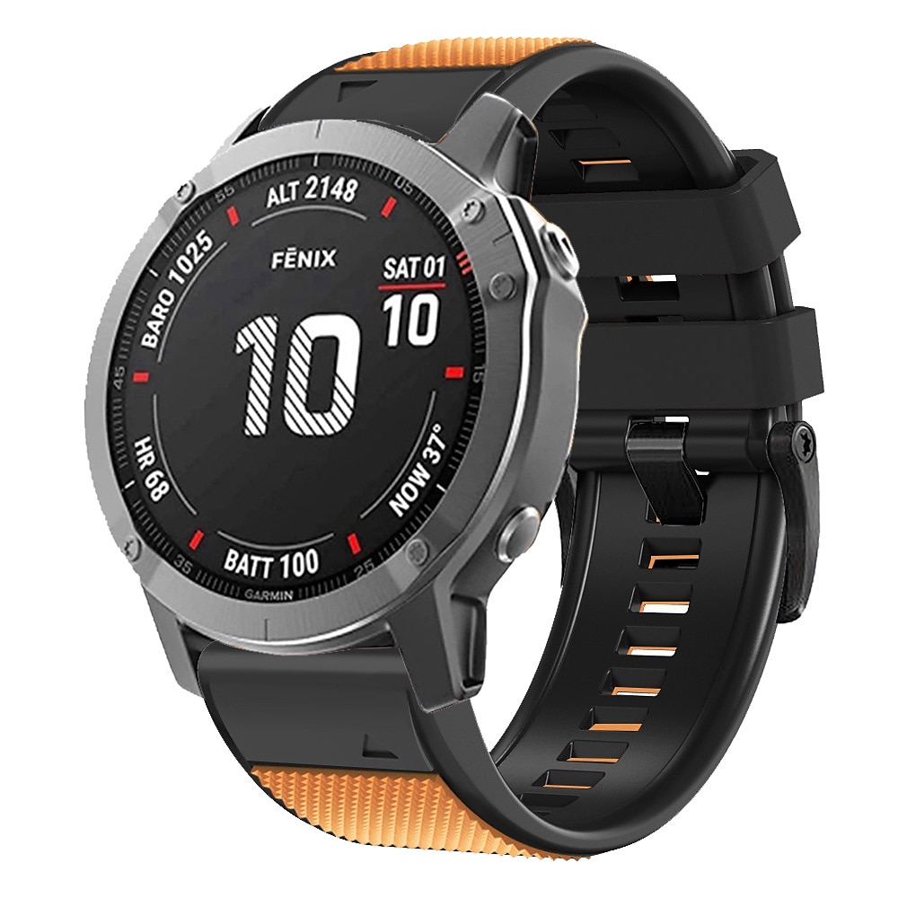 Ремешок для часов для Garmin Fenix 7 7X 6 6X Pro Epix Pro 47mm 51mm Instinct 2X Approach S70 47mm S62 S60 Forerunner 955 945 Epix Marq Descent Quatix 22mm 26mm силиконовый Замена Ремень 22mm 26mm 2025 - $18.99 –P5