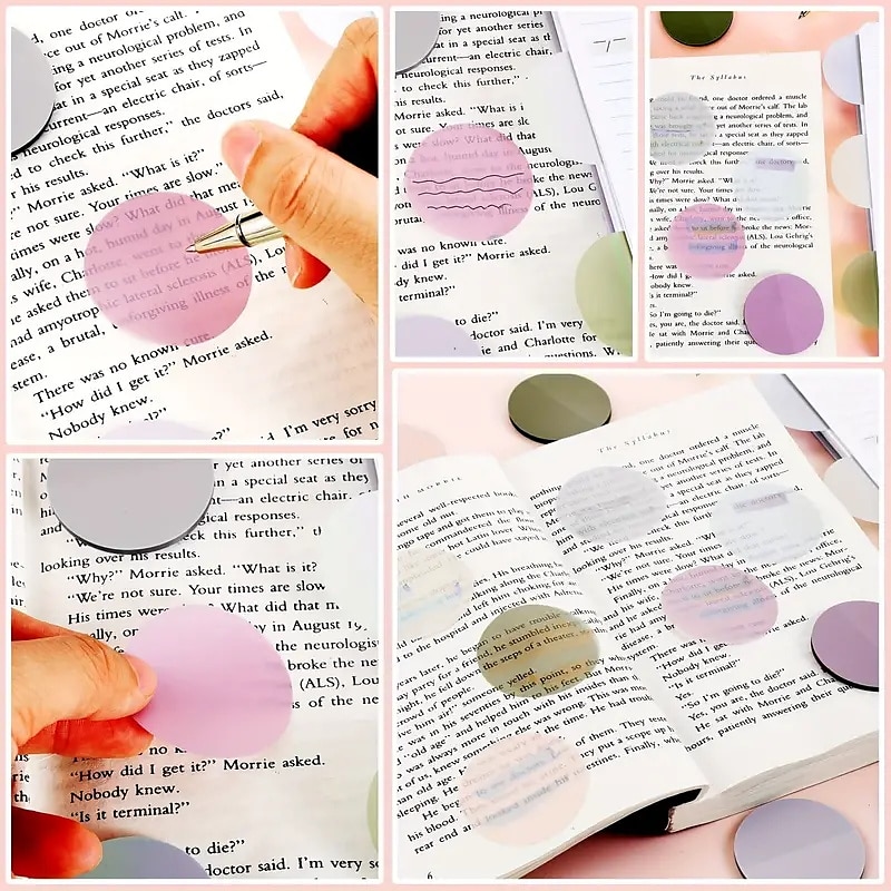 400pcs adesivi indice rotondo note appiccicose trasparenti titolo sbagliato note appiccicose convenienza all'ingrosso set di note appiccicose all'ingrosso del 2025 a $11.99 –P12
