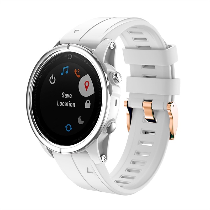 Ремешок для часов для Garmin Fenix 7S Pro 6S 5S Plus Epix Pro 42mm Approach S70 42mm Instinct 2S Descent Mk2S D2 Delta S 20mm силиконовый Замена Ремень 20mm Регулируется Пряжка из нержавеющей стали 2025 - $20.99 –P4