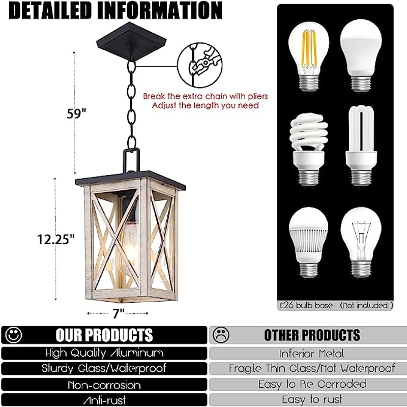31 cm Design a isola Luci Pendenti Metallo Stile vintage Industriale Finiture verniciate Vintage Paese 110-120V 220-240V del 2025 a $229.99 –P8