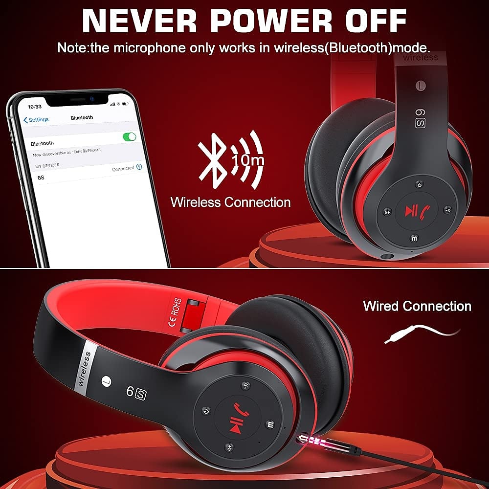 Беспроводные Bluetooth наушники Глубокий бас HIFI Наушники Портативные Складные наушники с микрофоном Поддержка SD-карты для Android/IOS 2025 - $20.99 –P4