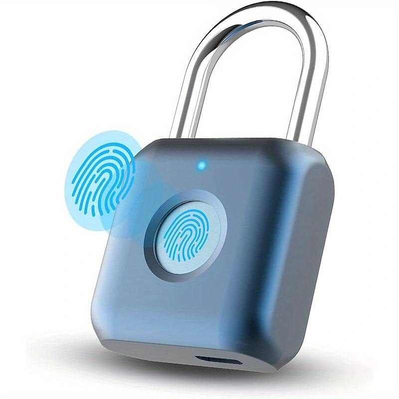 chytrý zámek otisků prstů usb dobíjecí voděodolný biometrický kovový bezklíčový zámek pro batoh na zavazadla do tělocvičny 2025 - $31.99 –P3