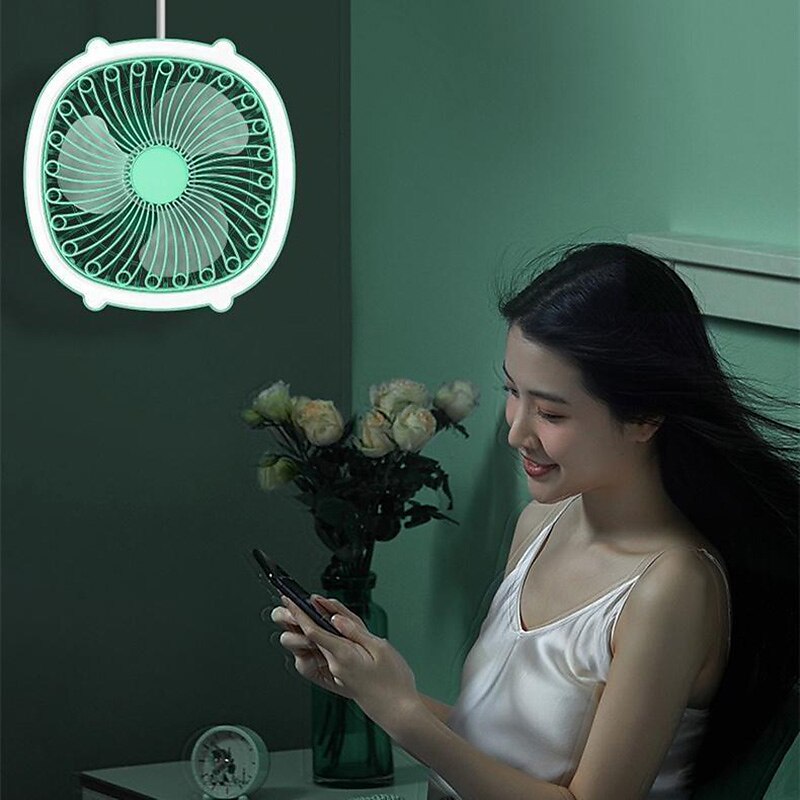 Mini Eight-Claw Clip Fan – USB Rechargeable Portable Luminous Fan, Hangable and Bendable Design with Three Wind Shields 2025 - $28.99 –P6