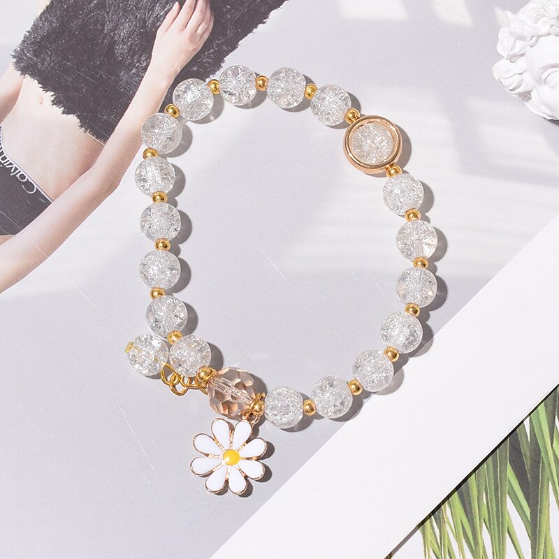 Bracelet de perles Femme Classique Fleur Mode Le style mignon Personnalisé Elégant Bracelet Bijoux Blanche Jaune Rose Claire Rond pour Soirée sport Vacances Rendez-vous Festival de 2025 ? $7.49 –P4