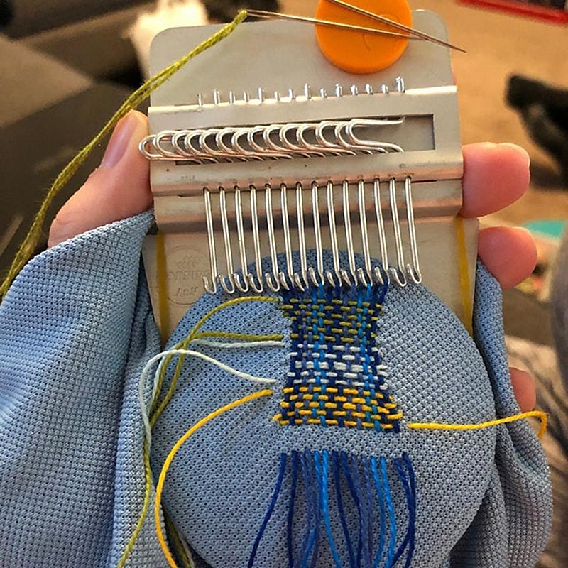 instrument de țesut tip speedweve, 28 de cârlige din lemn, mașină de țesut, mașină de țesut, instrumente de bricolaj pentru începători, repararea blugilor șosete repararea hainelor țesături 2025 - $10.99 –P2