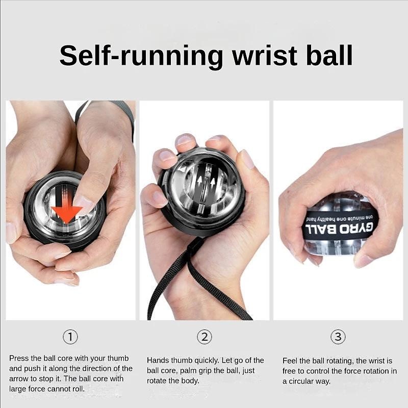 LED Gyroscopic Powerball Autostart Range Gyro Power Self Start Wrist Ball Fitness Exercise Equipment Arm Hand Muscle Trainer 2025 - $15.99 –P2