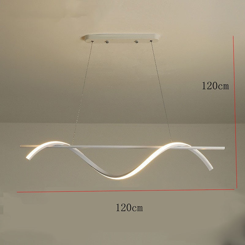 lampade a sospensione 100/120 cm lampada a sospensione a led tavolo da pranzo a 3 colori lampada a sospensione lampada a sospensione regolabile in altezza con telecomando lampadario in metallo isola del 2025 a $249.99 –P5
