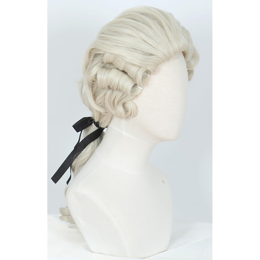 Lockige Perücke Hellblond Karneval Cosplay Kostümperücke für Party Halloween Perücken 2025 - $19.99 –P3