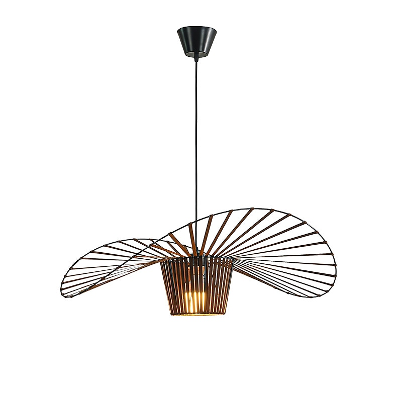 pendellampe vintage stue lysekrone pendellampe 60cm led vertigo lampe pendellampe laget av glassfiber / polyuretan e27 for lampeskjerm, restaurant, bar, kafé, svart 110-240v 2025 - $279.99 –P6