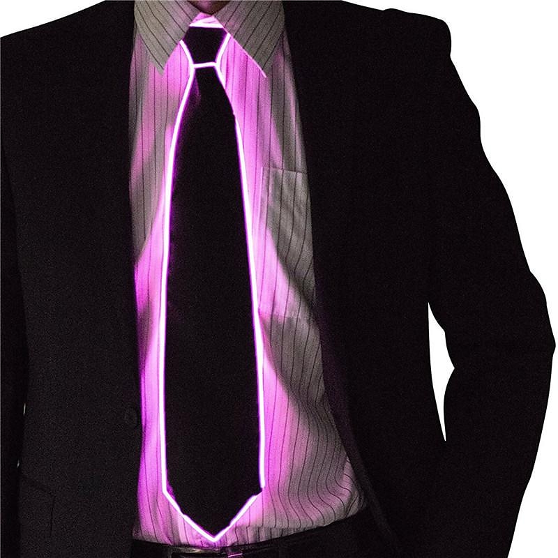 menn glødende slips el wire neon led karneval lysende fest haloween jul lysende lys opp dekorasjon dj bar klubb scene rekvisita klær 2026 - $11.49 –P6