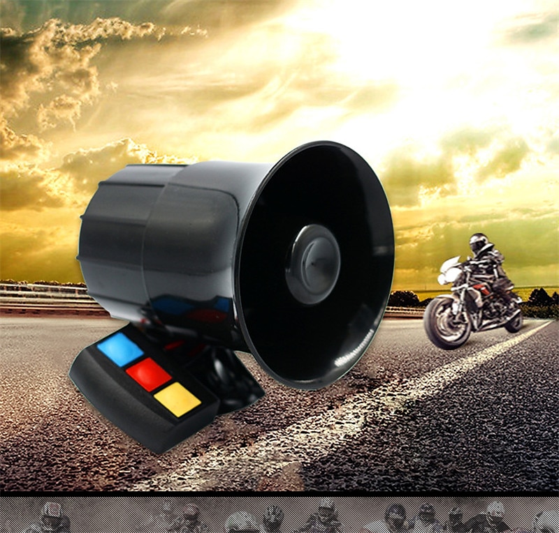 12 В автомобильный мотоцикл 3 звука сирена звуковой сигнал громкий динамик электронный звонок автомобильные электроприборы трехтональный звуковой сигнал 2026 - $15.99 –P12