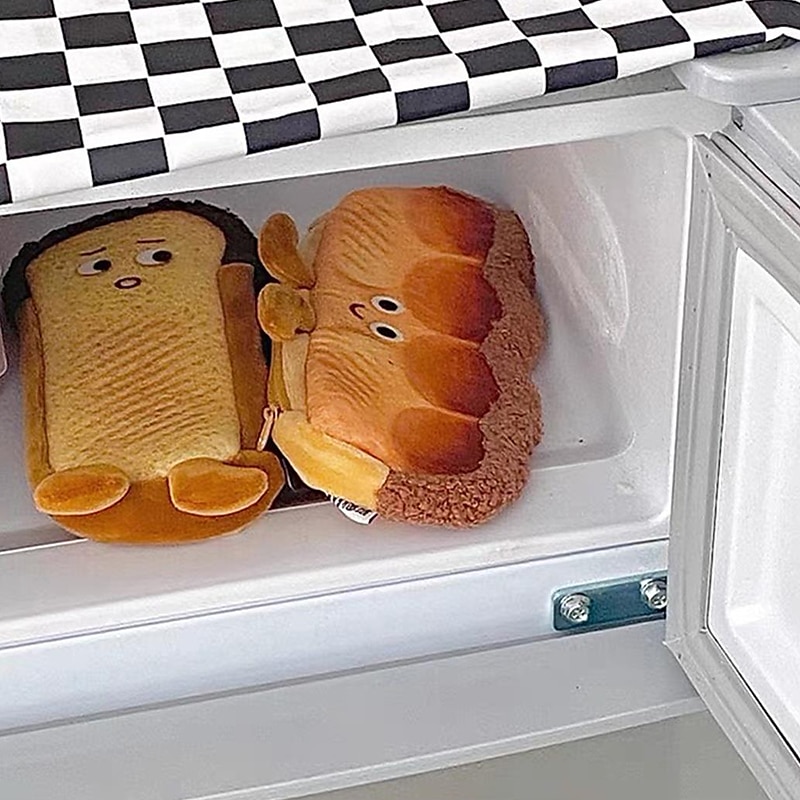 Bread Toast Pencil Case Bag for Girls Cute Plush Pen Pouch Box Large Capacity Student School Supplies 2025 - $11.99 –P3
