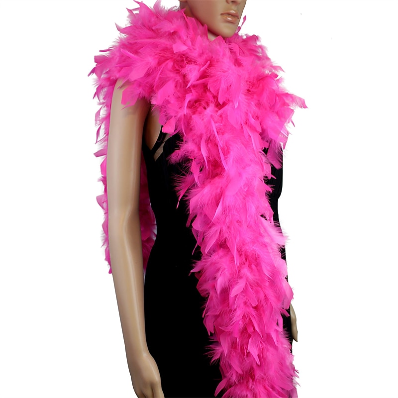 80 Gram 2 yards Long Chandelle Feather Boa 10 Color Great for Party Wedding Halloween Costume Festival Tree Decoration 2025 - $47.99 –P4