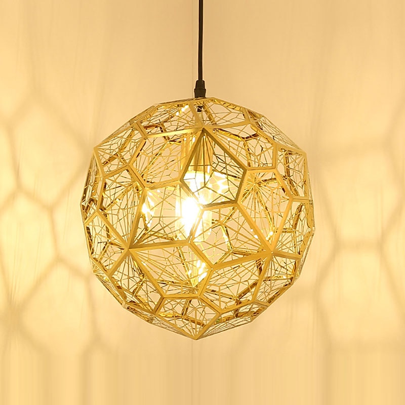 ثريات led 50/60 سم رأس واحد ، مصباح معلق معدني كروي إبداعي ، ارتفاع قابل للتعديل ، عاكس الضوء مجوف ، تركيبات إضاءة لغرفة الطعام وجزيرة المطبخ ذهب أبيض دافئ 110-240 فولت 2025 - $799.99 –P10