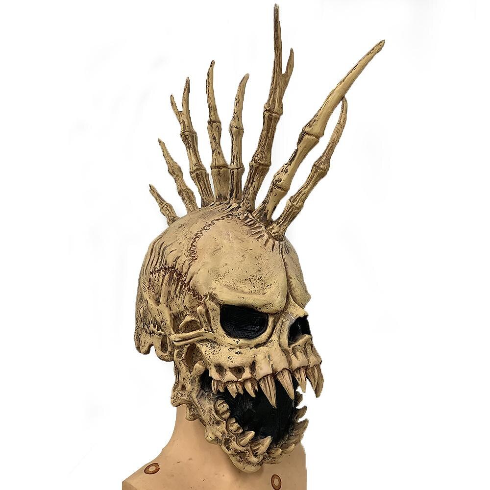 Halloween Skull Mask Scary Full Head Skeleton Headgear Creepy Biochemical Mask Realistic Halloween Cosplay Latex Horror 2025 - $29.99 –P5