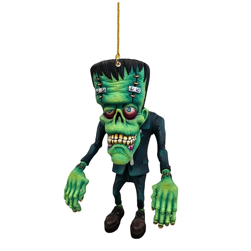 Ciondolo per auto a forma di mostro a grande bocca 2PCS modello di bambola piatta in acrilico statua di topo pazzo Rat Fink alla guida accessori per auto Halloween decorazioni per casa del 2025 a $11.99 –P13