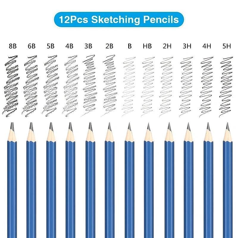 2025年 bview art 32パック描画鉛筆セット、スケッチ鉛筆付きプロ仕様描画アートキット、ポータブルケース入りグラファイト木炭スティック、子供、大人アーティスト向けの描画用品  コレクション – $28.99 –P5