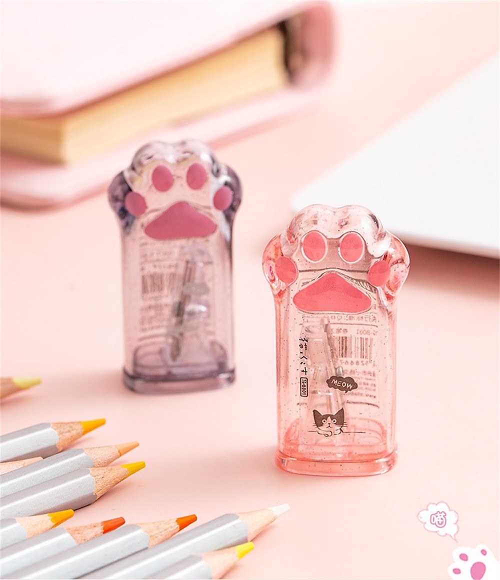 2025年 1個 切削工具 かわいい漫画のデザイン パータブル 耐用的 プラスチック のために 学校用 オフィス 学生 5.5*2.5 cm  コレクション – $6.99 –P1