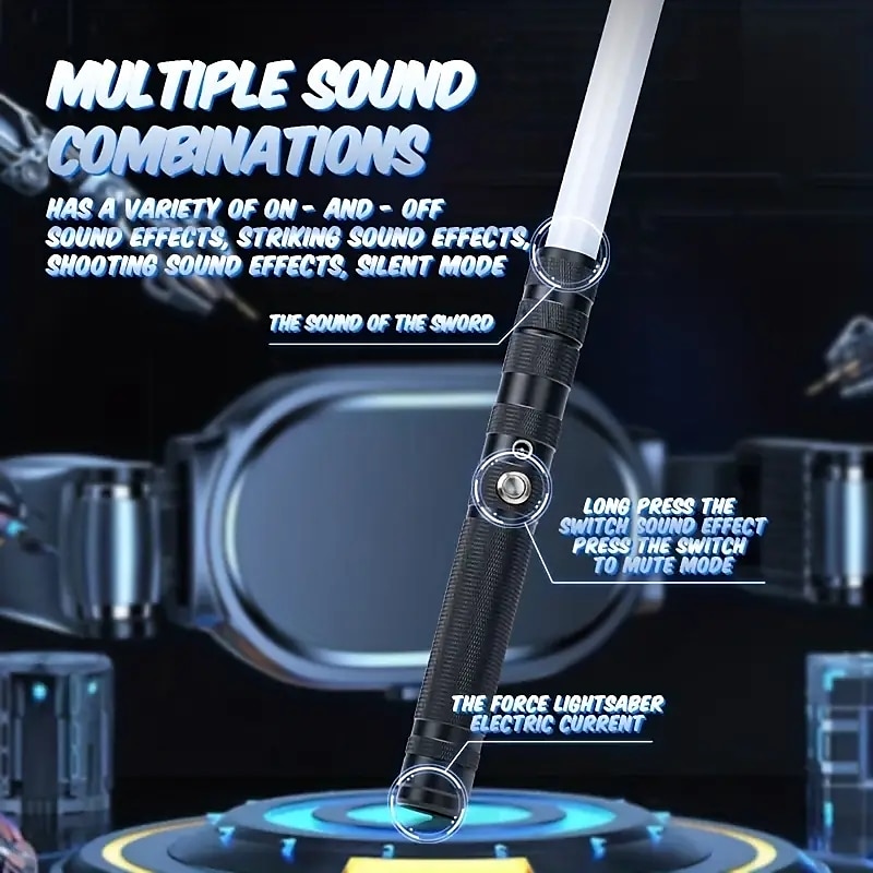 Light Up Toys Metal Hilt 3 Sound Modes Rechargeable Force FX Heavy Dueling Light Toys Set Cosplay Children Adults for Hallown for Christmas Gifts 2025 - $61.99 –P7