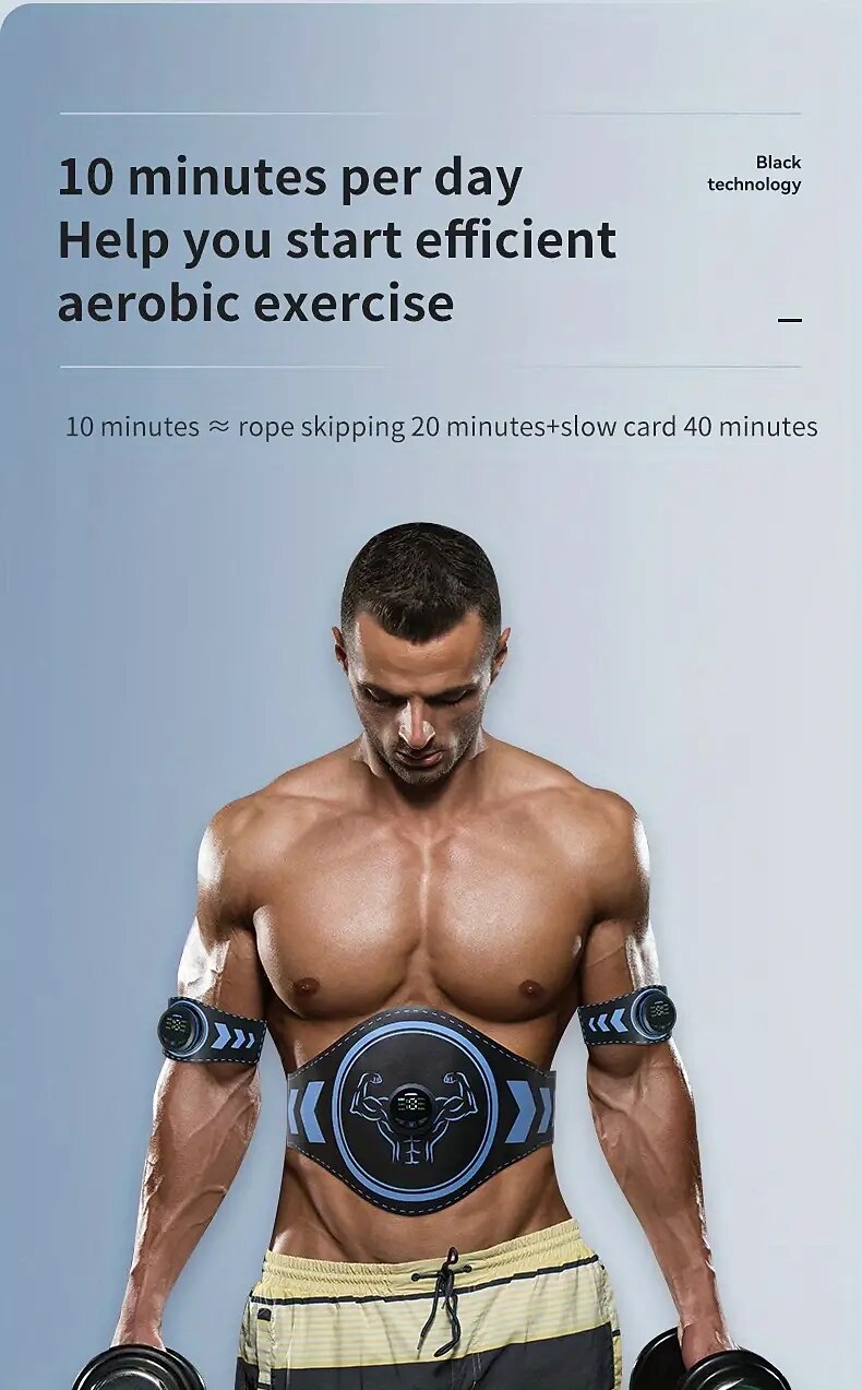 Abdominal Muscle Training Fitness Waist Belt For Fat Burning And Weight Loss Exercise Abdominal Trainer 2025 - $26.99 –P4