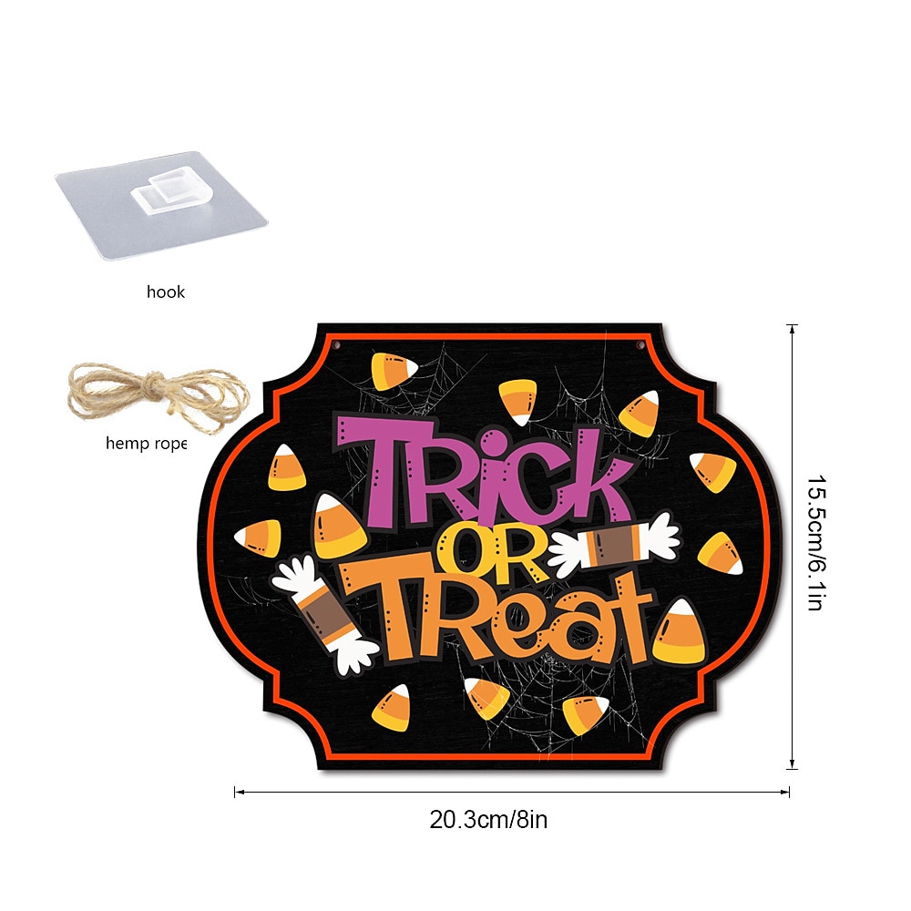 1pc halloween segno da parete in legno teschio targa in legno appeso decorazione per porta d'ingresso spaventoso portico decor appeso regalo per agriturismo home bar outdoor indoor room decor home decor del 2025 a $7.99 –P5