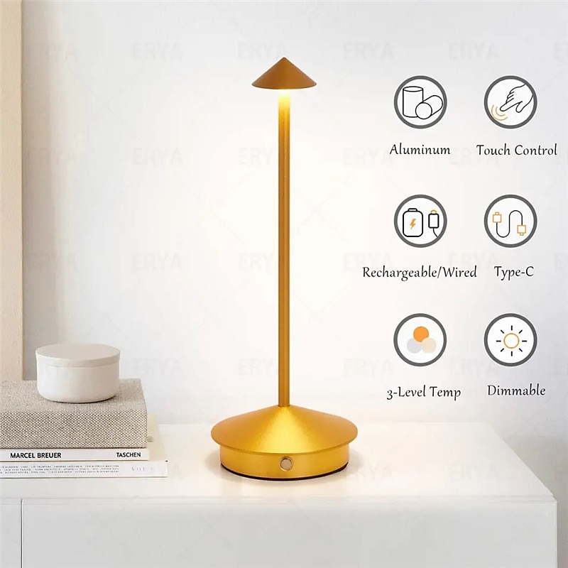 Light In The Box Modern Rechargeable Table Lamp Creative Dining Touch Led Night Lamp For Hotel Bar Coffee Decor Desk Lamp Dimmer Home Lighting 2025 - $55.99 –P17