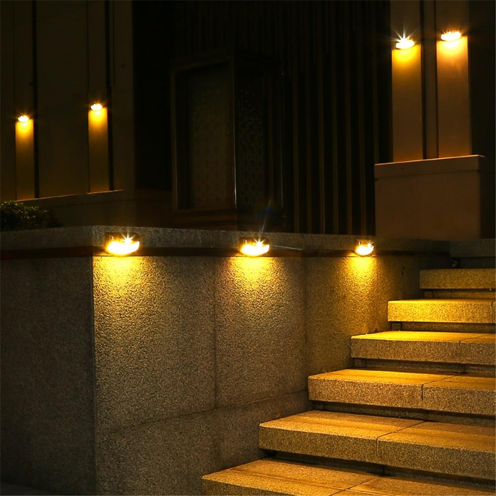 solcellevegglys led gjerdelys utendørs vanntett ip65 solcellelys dekor for bakgård terrasse trinn vegg hage hage 2026 - $33.99 –P5