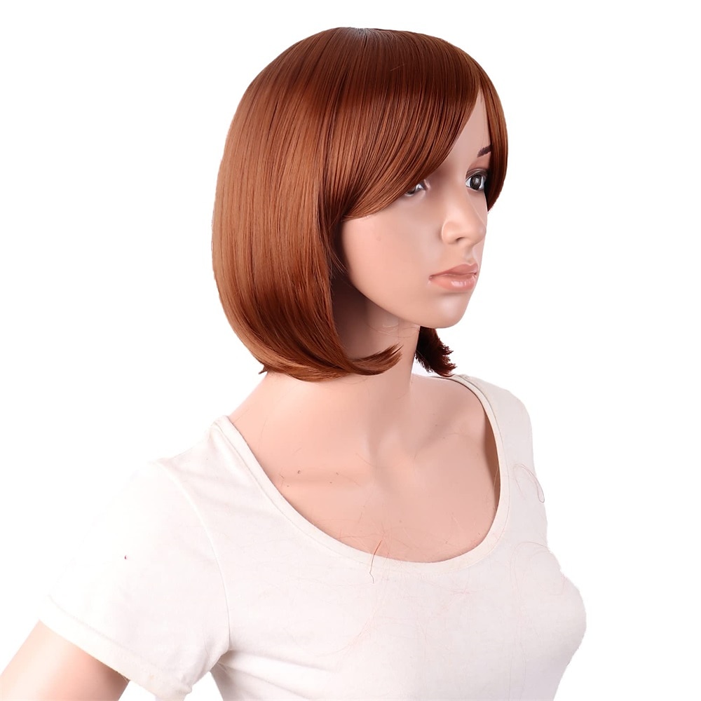 30 cm kort rak peruk för kvinnor BOB peruk Halloween cosplay festperuker 2025 - $14.49 –P6