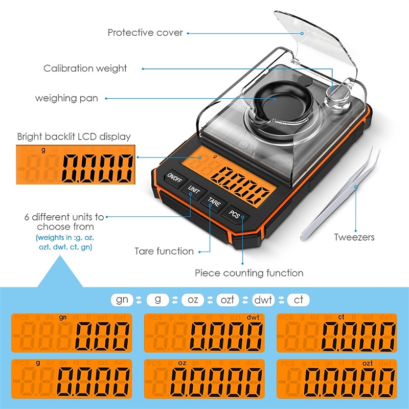 High Precision Professional Digital Milligram Scale Portable