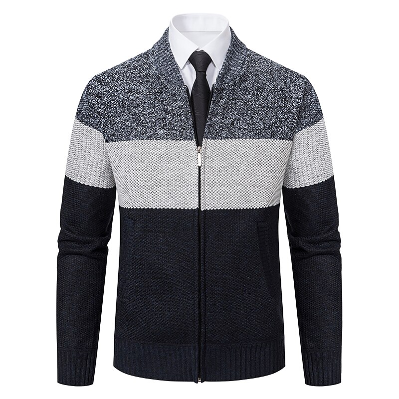 Per uomo Felpa Cardigan Maglione Maglioni eleganti da uomo A coste Maglia Standard Lavorato a maglia Colletto alla coreana Top caldi Contemporaneo moderno Da tutti i giorni Per uscire Abbigliamento del 2025 a $34.99 –P1