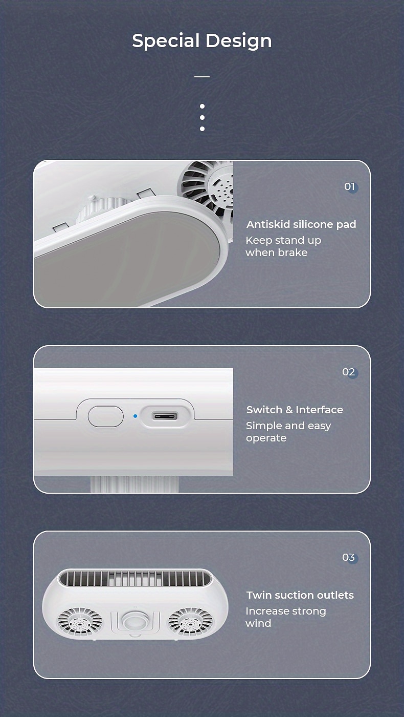 Car Cooling Fan 360° Adjustable Dual Core Design Cooling Air Portable Fan USB Fan 2025 - $42.99 –P9