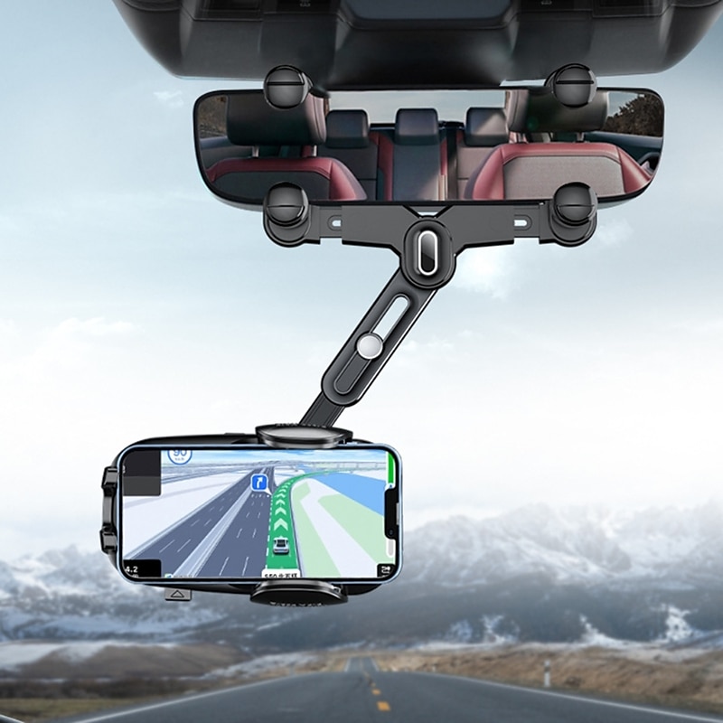 2025年 ユニバーサル車のバックミラー電話ホルダー回転自動車電話ホルダーマウントスタンド gps スマートフォンブラケットドロップシッピング  コレクション – $25.99 –P4
