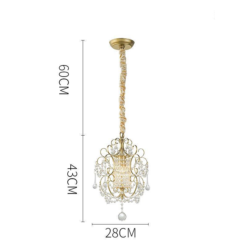 led lysekroner, pendellys loft rustikk enkelthode jern led krystall lysekrone metall soverom auditorium hengende lampe takbeslag lys belysning rustikk elegant gårdshus komp 110-240v 2025 - $257.89 –P10
