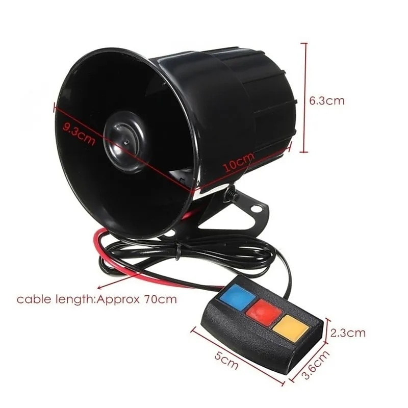 12 В автомобильный мотоцикл 3 звука сирена звуковой сигнал громкий динамик электронный звонок автомобильные электроприборы трехтональный звуковой сигнал 2026 - $15.99 –P4