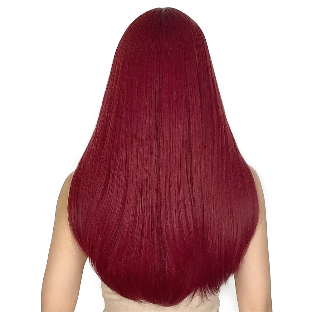 Parrucche Rosse per Donne Parrucca Lunga Dritta con Frangia Parrucca Sintetica Borgogna Parrucca Colorata per Ragazze Uso Quotidiano Festa 22 Pollici Parrucche di Halloween del 2026 a $18.49 –P12