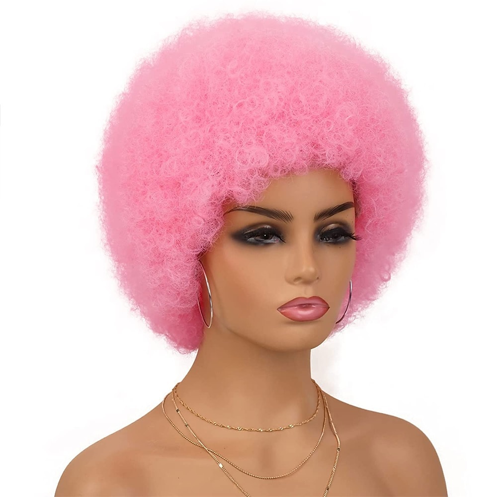 parrucca anni '70 parrucche afro per donne nere parrucche afro soffici rimbalzanti e morbide parrucche piene dall'aspetto naturale per feste quotidiane costume cosplay parrucche di carnevale del 2025 a $19.99 –P10